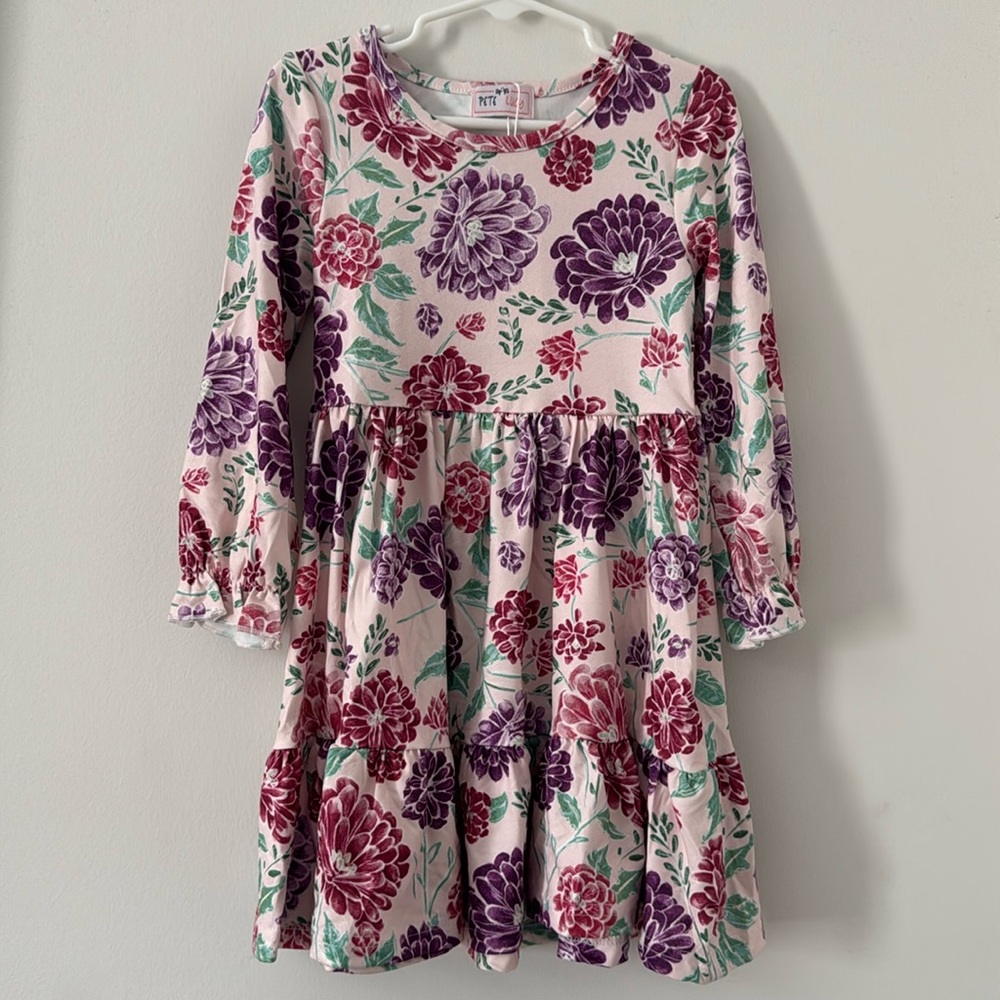 Pete and Lucy Boutique Long Sleeve Floral‎ Toddler Dress Size 3T